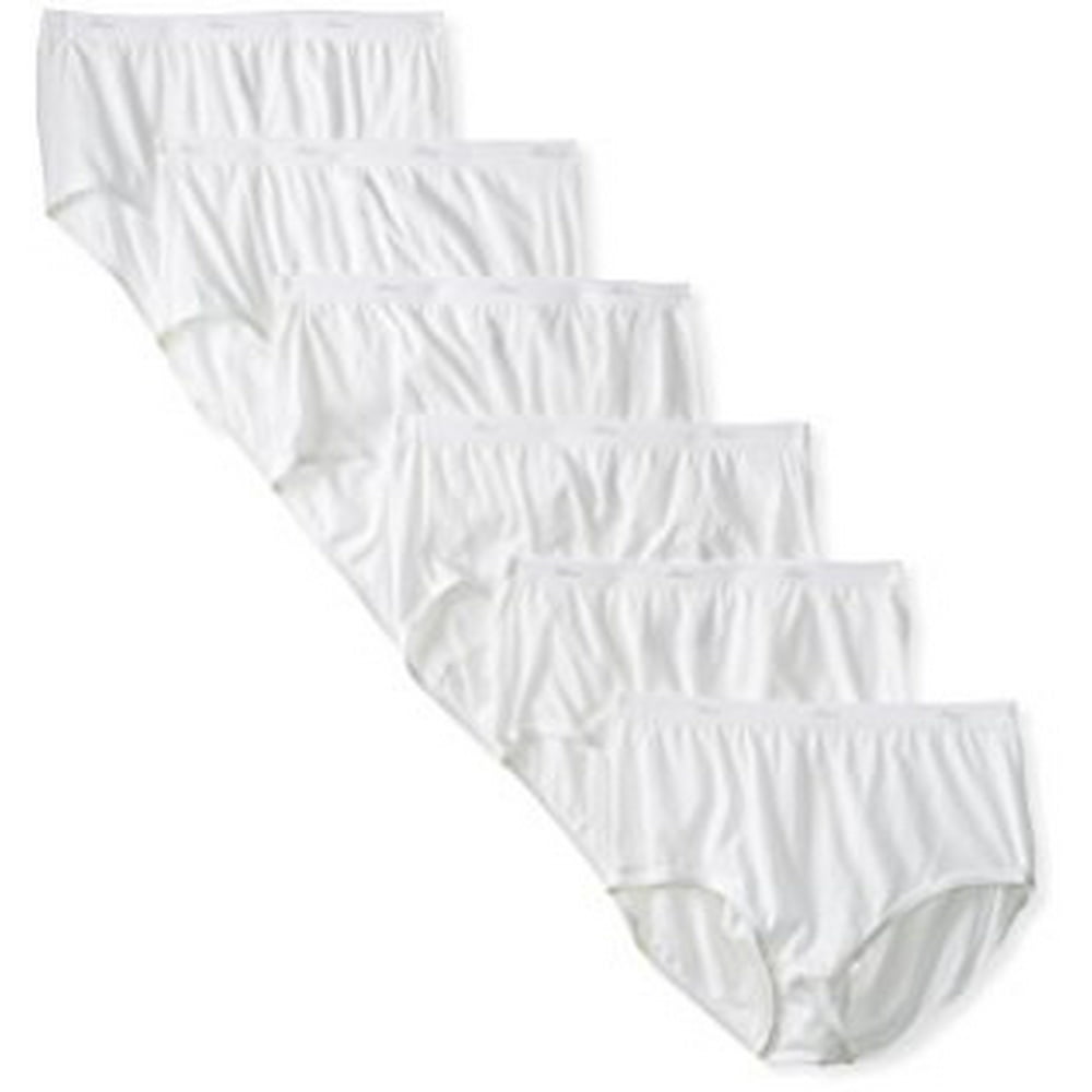 Hanes Hanes Women S Cotton White Brief Underwear 6 Pack