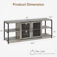 thumbnail image 3 of Farmhouse TV Stand for up to 70 inch TV, Industrial Entertainment Center with Storage Cabinet, Wooden TV Console Cabinet with Mesh Doors for Living Room Bedroom, Grey, 3 of 7