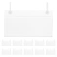 thumbnail image 1 of KAKOWELY Porte-Étiquette Nominative 30 Pcs Porte-Étiquettes Transparents Porte-Billets Étagères Grillagées Porte-Étiquettes Porte-Étiquettes Réutilisables pour Paniers pour Présentation au Détail et Bacs de Rangement, 1 of 4
