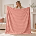 thumbnail image 5 of Blush Pink Channel Faux Fur Oversized Throw Blanket Ultra Fluffy Ribbed Warm Sofa Bed Decor All Season Home Use Multiple Color Choices Gift(78.74*70.87IN), 5 of 5