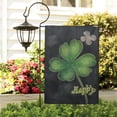 thumbnail image 3 of St. Patrick's Day Yard Flags Irish Holiday Outdoor Flag Shamrock Clovers Green Farmhouse Yard Flags 12.5''×18'' Burlap Vertical Double Sided House Flag for Home,Garden Decor, 3 of 4