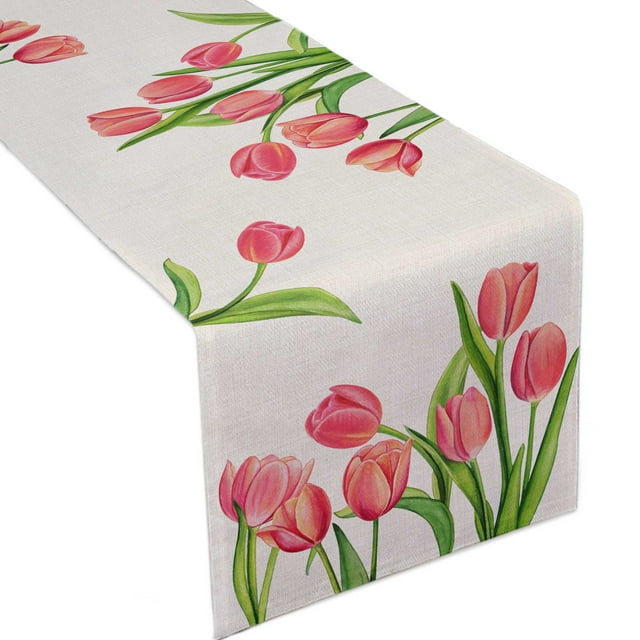 Oubit Drapeau de Table Polyester Pongee, Nappe Décorative de Cuisine Décorative Imperméable à l'Eau de Cuisine Compacte et Légère