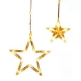 thumbnail image 1 of 12 Star Curtain Lights 2.5m Outdoor Indoor Bedroom Home Party Wedding Decoration Led Star Shape Str, 1 of 5