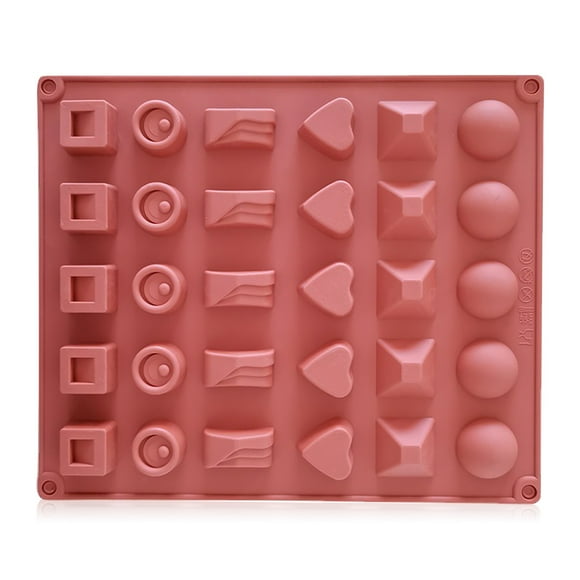 30-Cavity Silicone Non-stick Cake Mold Mould Maker Food Food Bakeware Candle Tray Pastry Dessert Baking Bakeware Home Utensil Gadget