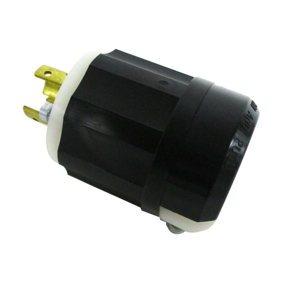 Leviton Locking Plug Nylon Indust. 20 Amp 2 Pole, 3 W Nema L 6 - 20 Pole Csa B/W Poly