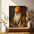 thumbnail image 6 of UXIEQU Old Man Long Beard Yellow Turban Canvas Wall Art Print 15.75x11.81 Inches, 6 of 8