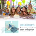 thumbnail image 3 of 3pcs Children Adorable Mermaid Clip Earrings Hair Little Girls Jewelry, 3 of 3