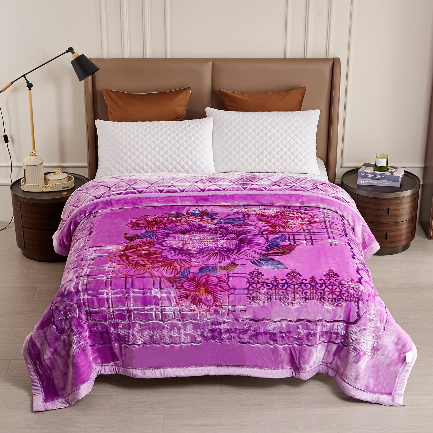 NC Thick Fleece Blanket King Size,10.5lbs 2 Ply Heavy Thick Warm Mink Bed Blanket for Winter, 87"x94"