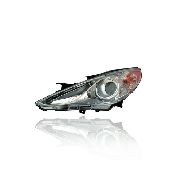 Headlight Assembly - Compatible/Replacement for '11-14 Hyundai Sonata SE/Limited - Halogen, Chrome Interior Bezel - Left Hand - Driver - 921013Q100