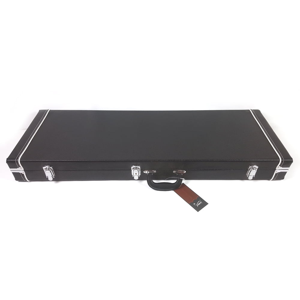 Glarry Leather Electric Guitar Hard Case Guitar Bag Black