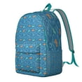 thumbnail image 2 of Nautical Summer Backpack with Ocean Creatures & Tropical Fish Print, Waterproof Lightweight Daypack for Students, Beach Lovers, and Everyday Use, 2 of 5
