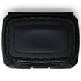 thumbnail image 3 of Sure Earth 9" x 6" One Compartment Eco Friendly Black Hinged Food Container | 200 per Case, 3 of 4