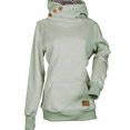 thumbnail image 2 of Birdeem Casual Womens Sweatshirt Pure Color Pocket Button Pullover Sweatshirt Blouse, 2 of 8