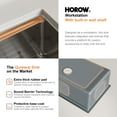thumbnail image 4 of HOROW 30x19 inch Stainless Steel Sink Drop in Kitchen Sink 16G Workstation Topmount Single Bowl, 4 of 11