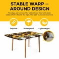 thumbnail image 4 of Sunflower Table Cloths for 6 Foot Rectangle Tables, Yellow Flowers Summer Botanical Wooden Retro Art Patio Waterproof Elastic Fitted Tablecloths, Washable Rectangular Table Cover for Camping, 4 of 8