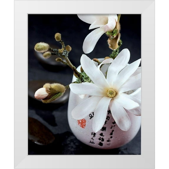Beyler, Catherine 15x18 White Modern Wood Framed Museum Art Print Titled - Composition Zen - Magnolia Stellata 1