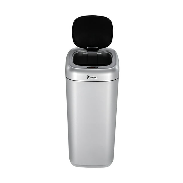 Trash Can Smart Motion Sensor Automatic Trash Can Kitchen 35l Touch Free Garbage Can Bin For Kitchen Modern Garbage Bin Waste Bin For Kitchen Office Bathroom Ir Sensor Silver R393 Walmart Com