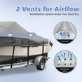 thumbnail image 4 of 900D Heavy-Duty Boat Covers, Full Windproof Metal Fittings Waterproof UV-Proof Boat Cover Fits V-Hull, Tri-Hull, Runabout, 17'-19' Long, 4 of 7