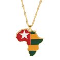 thumbnail image 1 of Colgante de Metal con forma de mapa para hombre y mujer, collar creativo de Hip Hop con diseño de mapa de Ghana, Nigeria, Indonesia y, joyería étnica, 1 of 5