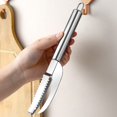thumbnail image 3 of Cuchillo para escamas de pescado, herramienta para raspar, removedor de escamas de pescado, pelador de pescado de vientre abierto y herramienta de cocina para limpiar pescado, 3 of 5