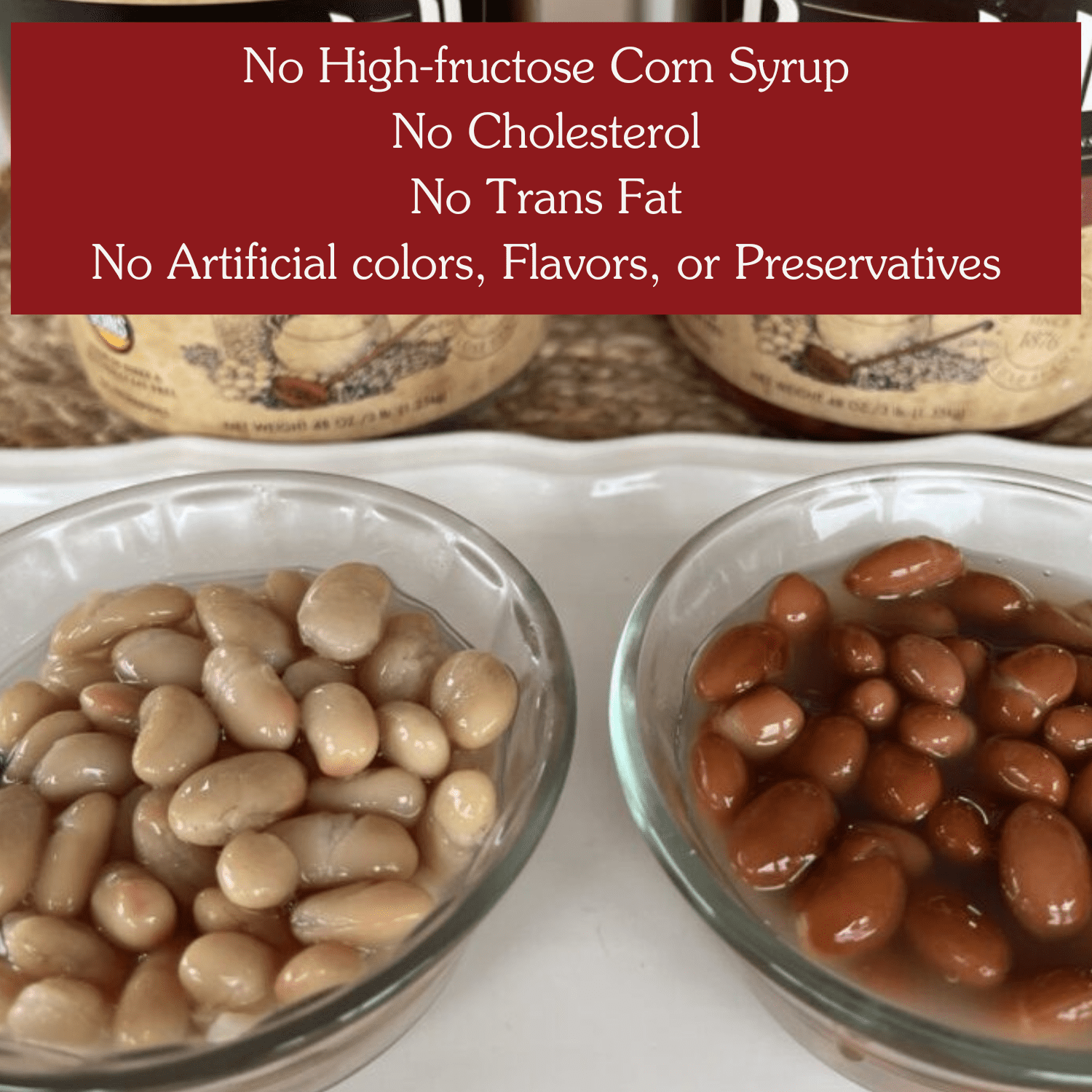 Randall Deluxe Great Northern Beans, 48 oz Glass Jar – Fully Cooked, Family Size (No Spice)