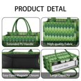 thumbnail image 4 of Large Capacity Tote Bag,Green Argyle Pattern Handbag Fashion Luxury Tote Bag,15.7"x13"x 5.1" Inches,Laptop Compatible, 4 of 6