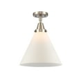 thumbnail image 3 of Innovations Lighting - Cone-1 Light Flush Mount in Industrial Style   Brushed, 3 of 5
