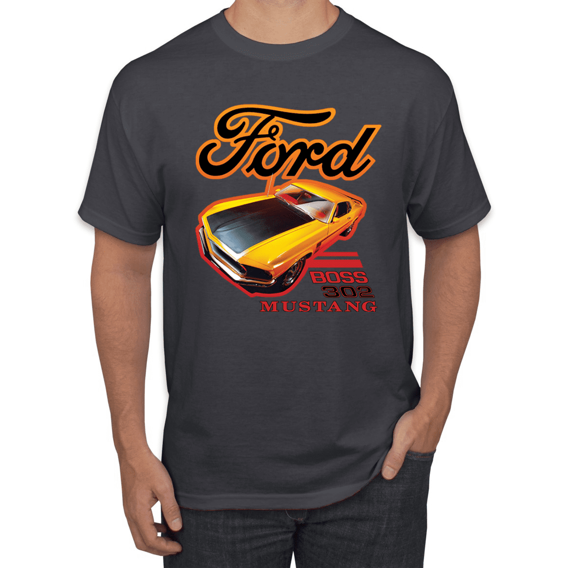 1969 Ford Mustang Boss 302 T Shirt Tees Vintage Classic Car Size S-3XL 