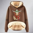 thumbnail image 4 of Womens Oversized Sweatshirts Highland Cattle Print Long Sleeve Hoodies 2025 Casual Fall Fashion Pullover Sweaters Winter Clothes, 4 of 4