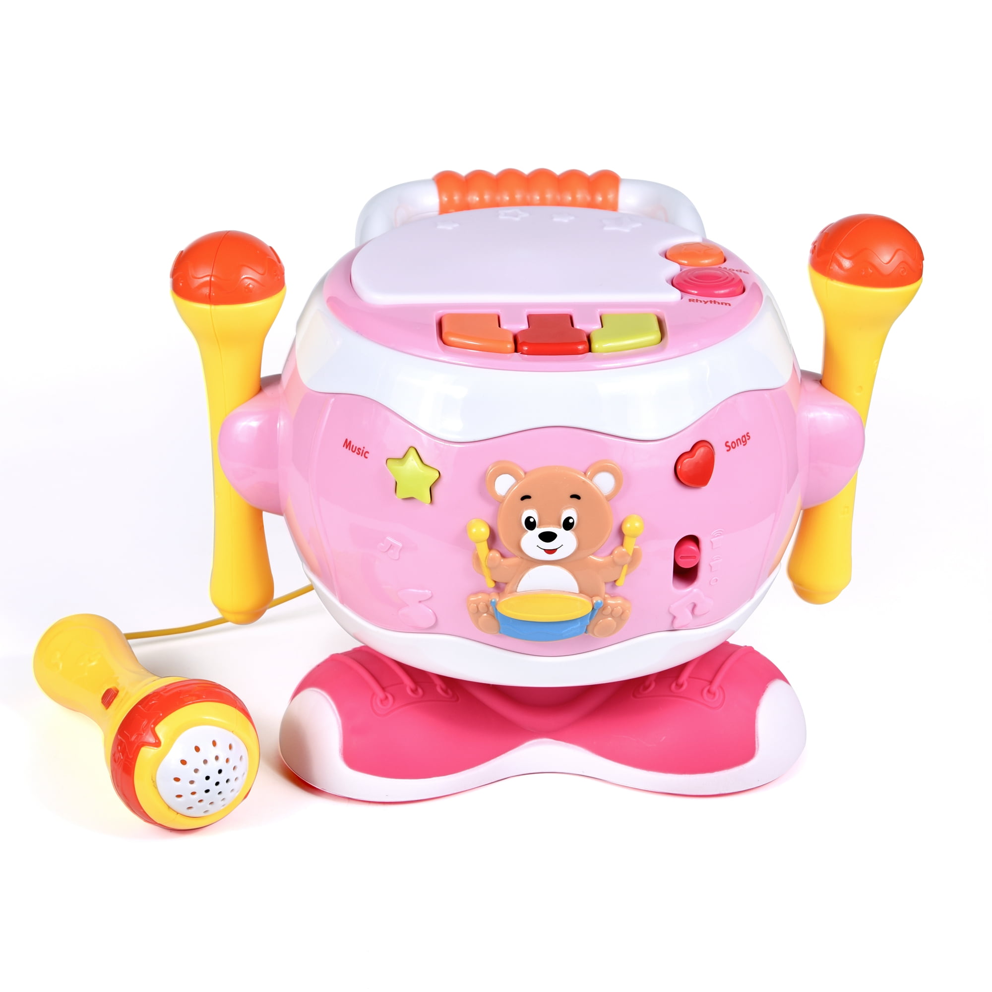 Fun Little Toys Beg1n Drum Musical Toy,Drum Set Toy with Drumsticks,8