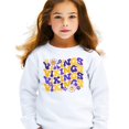 thumbnail image 2 of Vikings Team Sweatshirt for Women, Teens & Kids Floral Groovy Sports Team Sweater White Sweatshirt Youth XS, 2 of 5