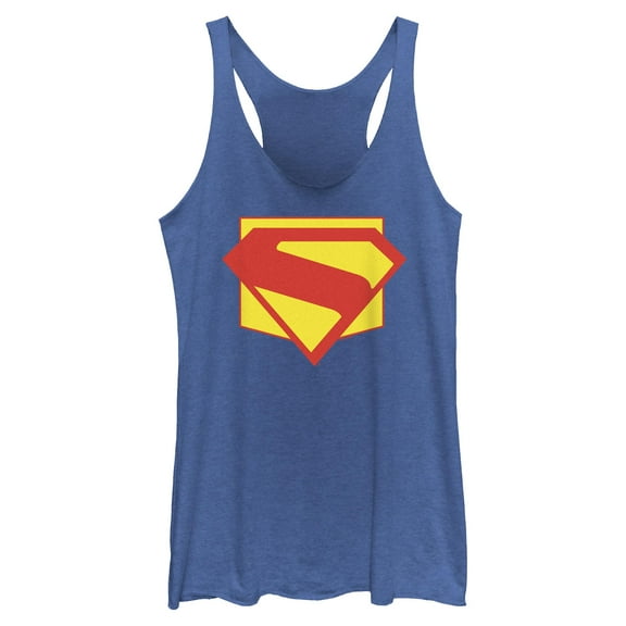 Womens Superman Logo Shield Racerback Tank