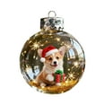 thumbnail image 2 of Clear Plastic OrnamentsChristmas Dog Snow Globe Ornaments, Dog Lover Christmas Tree Decorations, Xmas Balls Ornament for Xmas Tree Hanging, Luxury Winter Trees Decor, 2 of 7