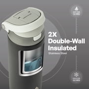 TAL 24oz Stainless Steel 2-in-1 Water Bottle with Straw and Chug Lid, Black