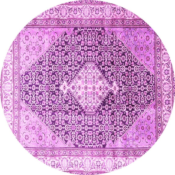 Ahgly Company Indoor Round Persian Pink Traditional Area Rugs, 6' Round