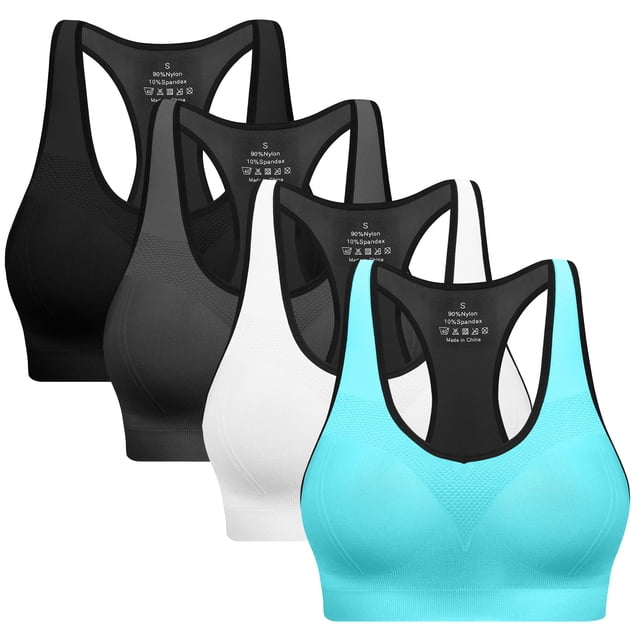 Sujetador deportivo BHRIWRPY Racerback con almohadillas de alto impacto para mujer