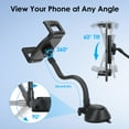 thumbnail image 5 of PrePat 360°Car Tablet Phone Holder for 4.7-12.9" iPad iPhone Windshield Dashboard Mount, 5 of 7