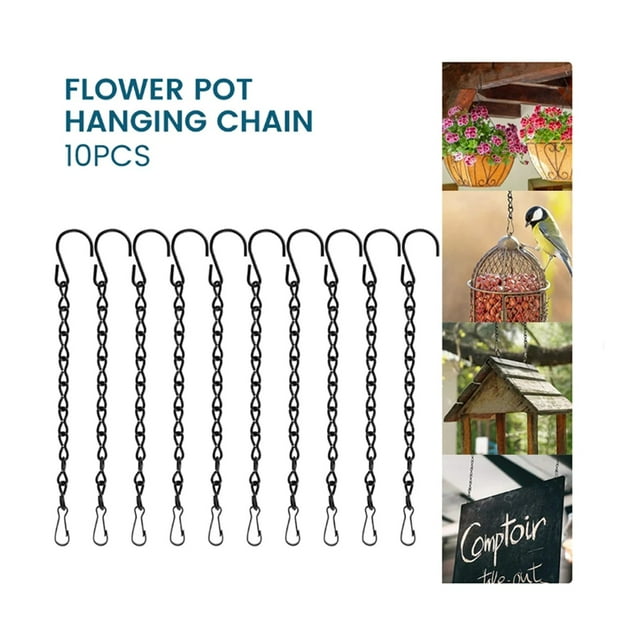 NAOJIE Hanging Chain,Bird Feeder Chain,Small Chain Link,,,10pc Black Single Eight Chain Chain Bird Cage Chain Tag Chain Flower Pot Chain