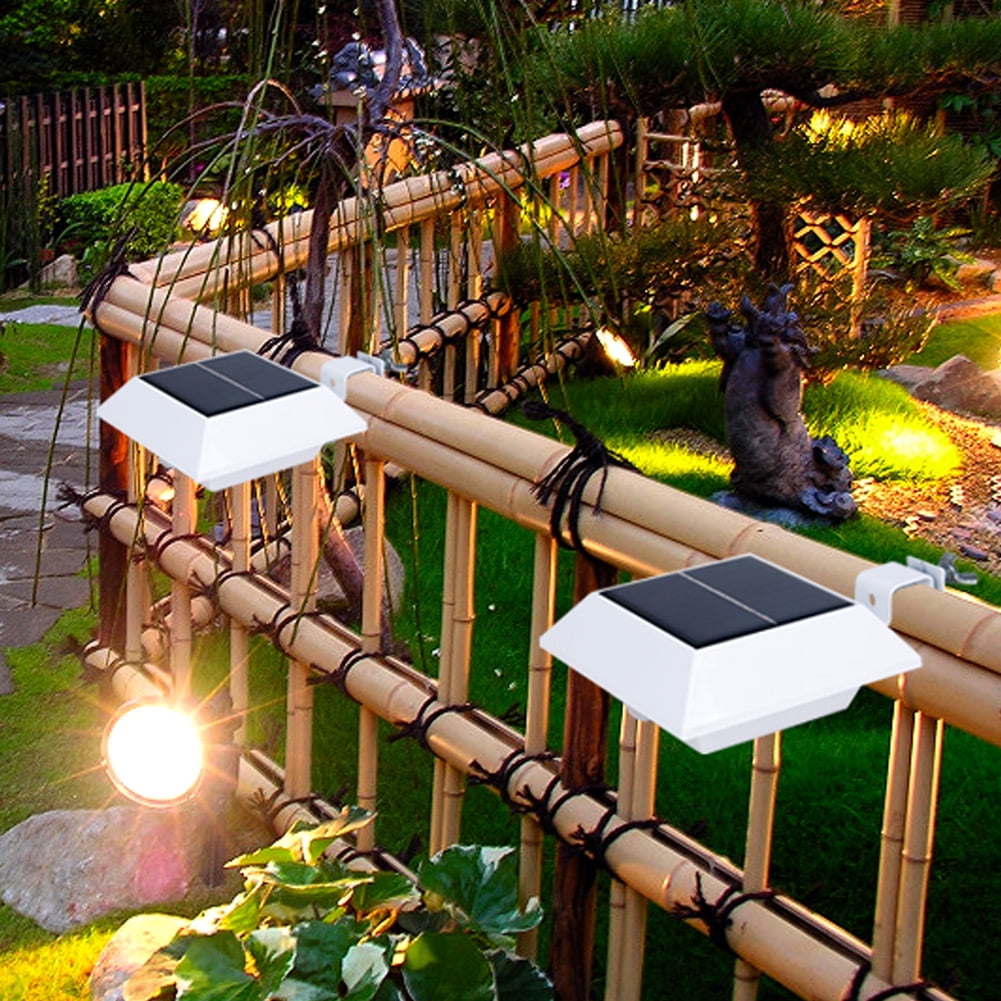 6 LED Solar Power Gutter Fence Light Outdoor Garden Wall Pathway Lamp Lighting 