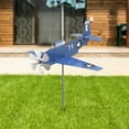 thumbnail image 4 of Weather Vane 3D Airplane Shape Sturdy Stainless Steel Airplane Weather Vane Wind Windmill For Garden Patio Yard Outdoor Airplane Wind Sculpture Sculpture Wheel for Prizes under 20 Yard Large Pin, 4 of 8