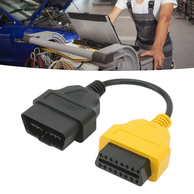 Câble de Diagnostic OBD2, Connecteur de Câble de Diagnostic OBD2 Adaptateur d'Outil de Balayage pour Numériseur ECU
