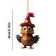 thumbnail image 3 of Cute Rooster Car Pendant Home Tree Decoration Christmas Tree Ornament Home Decor, 3 of 5
