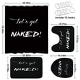 thumbnail image 6 of FRAMICS 16-Piece Funny Get Naked Shower Curtain Sets with Rugs, Waterproof Polyester Bathroom Sets, Black, 6 of 8