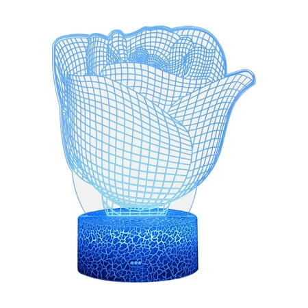 

Bescita Valentines Day Gifts Valentine s Day 3D Night Light LED Colorful 7-Color Desk Lamp Bedroom Home Decor Gift