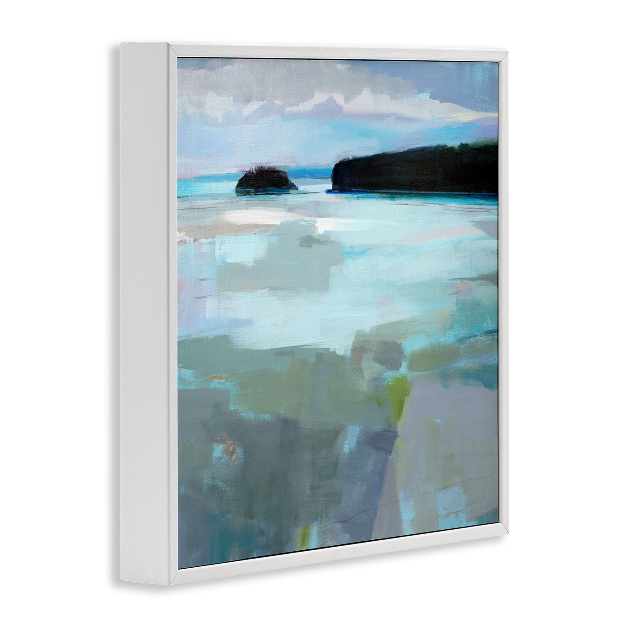 Stupell Industries Freeport Maine Abstraction White Framed Giclee Art, design by Kathleen Robbins