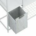 thumbnail image 6 of Glavbiku Portable Wardrobe Clothes Rack with Mesh Storage and Oxford Cloth Storage Bag,White,Adult, 6 of 9