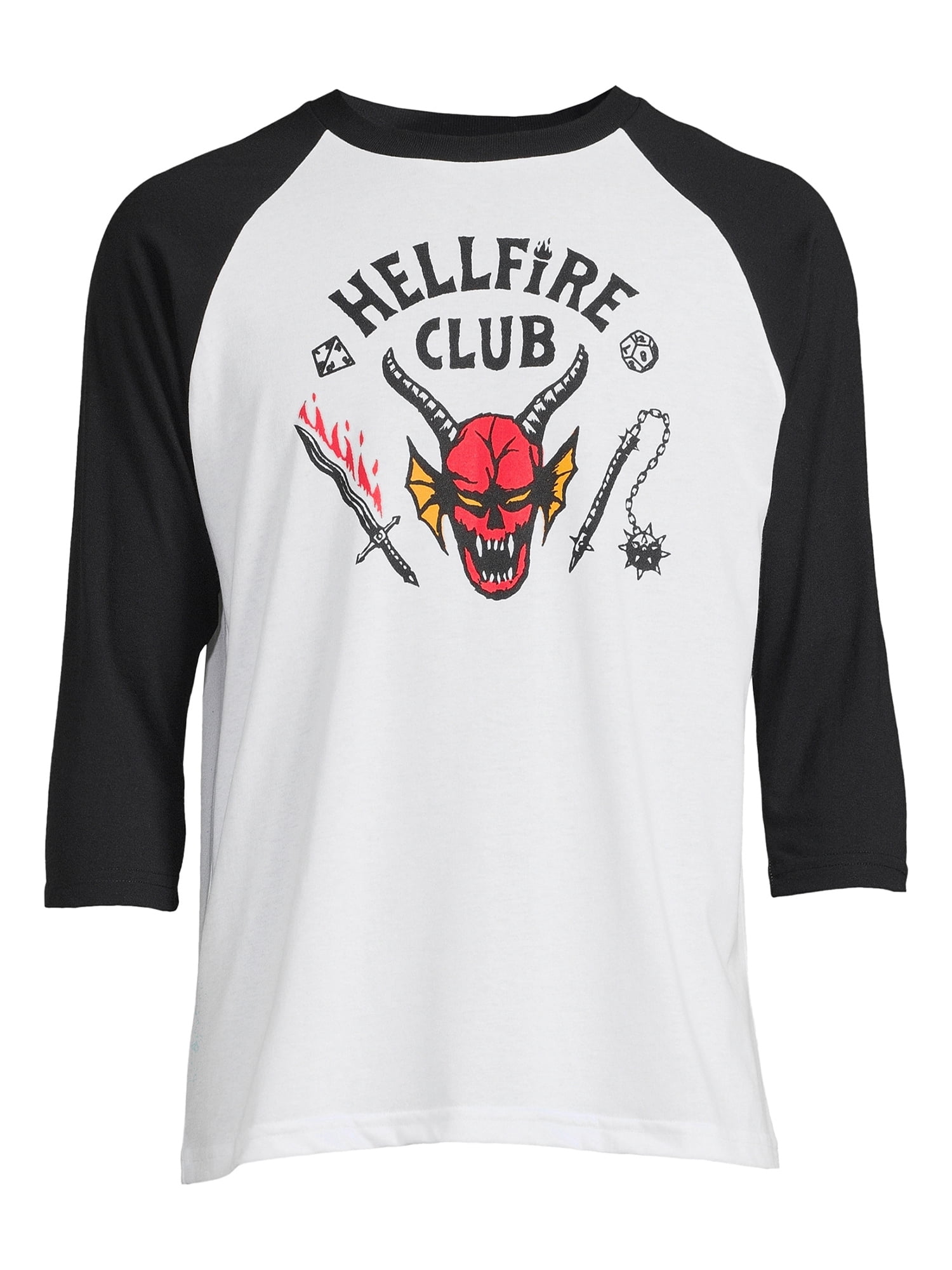 Netflix Stranger Things Hellfire Graphic T-Shirt with Long Sleeves, Sizes S-3X (Men's Big & Tall)