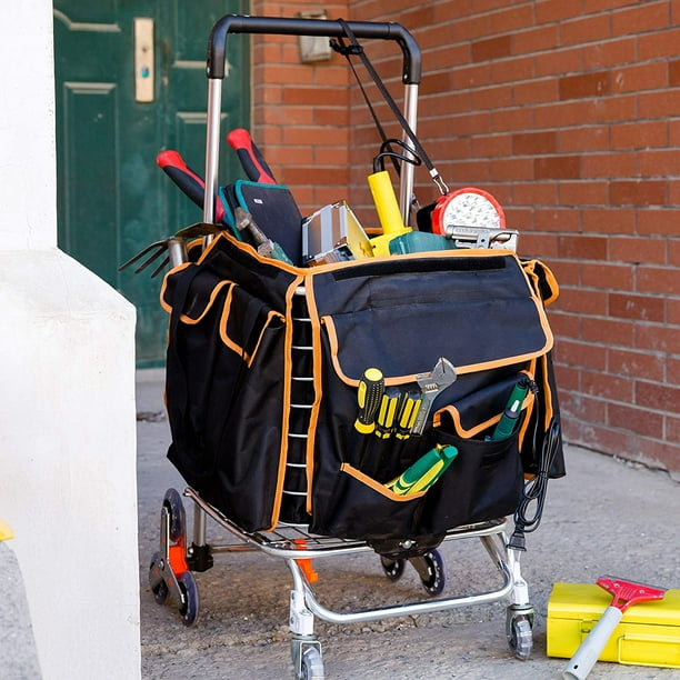 Hereinway 2021 Update Foldable Jumbo Shopping Cart Portable Grocery