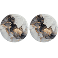 thumbnail image 1 of for Cup Holders,Ceramic Stone&Non-Scratch Cork Base Drink Coasters Dark Marble, 1 of 5