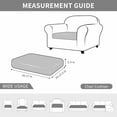 thumbnail image 5 of Waterproof Couch Cushion Covers for Couches and Sofas, Stretch Jacquard Sofa Seat Cover Replacement for Dogs, Pets & Kids, Durable Furniture Protector for Chair Cushions, Dark Gray, 5 of 5